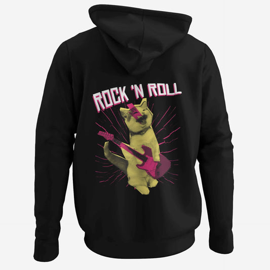 Rockn Roll - BACKPRINT Hoodie Unisex Organic (Premium)