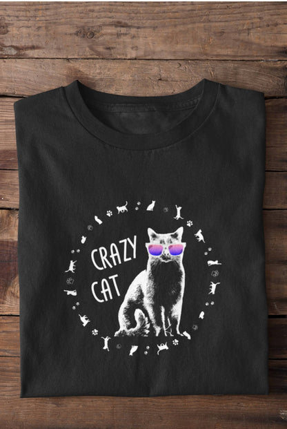 Crazy Cat mittig - Organic Unisex (Premium)