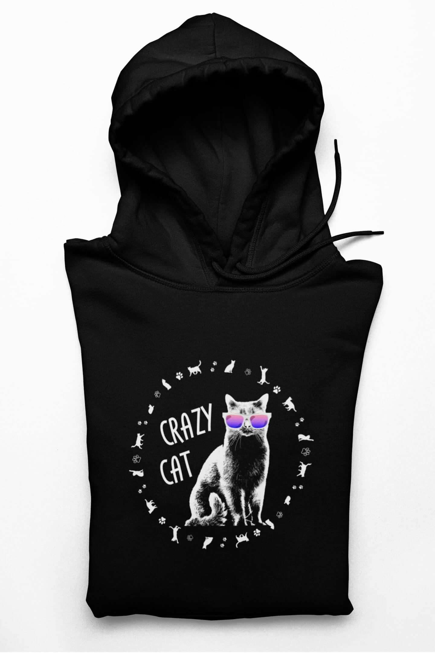 Crazy Cat - Hoodie Unisex Organic (Premium)