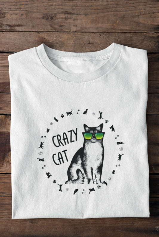 Crazy Cat mittig - Organic Unisex (Premium)