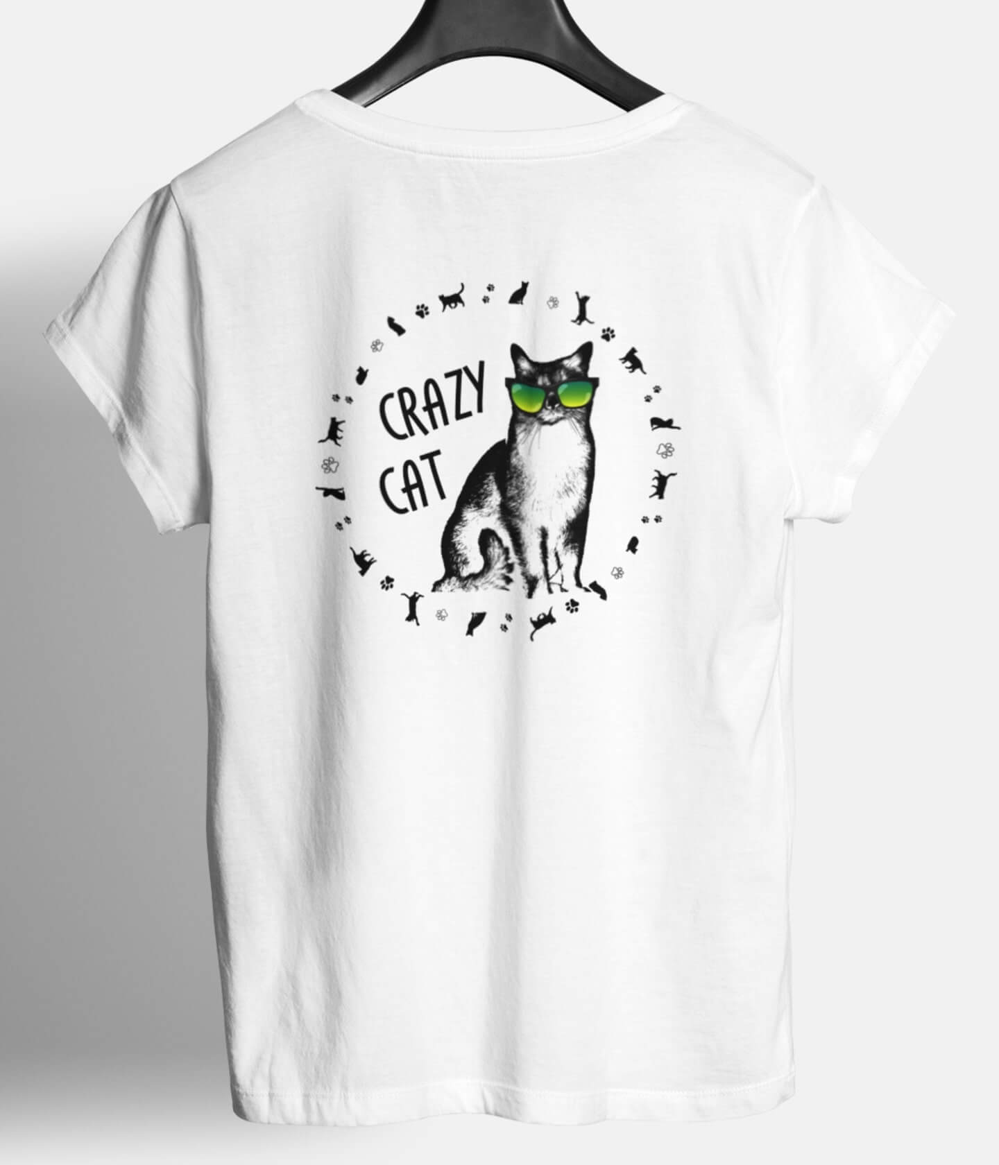 Crazy Cat - BACKPRINT Organic Unisex (Premium)