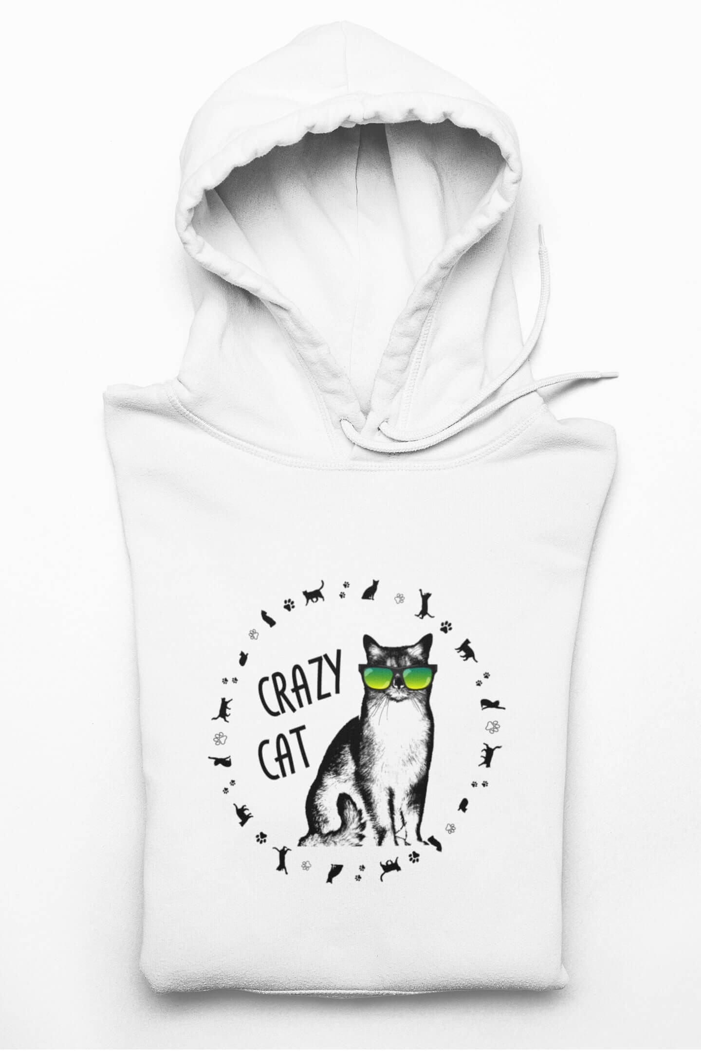 Crazy Cat - Hoodie Unisex Organic (Premium)