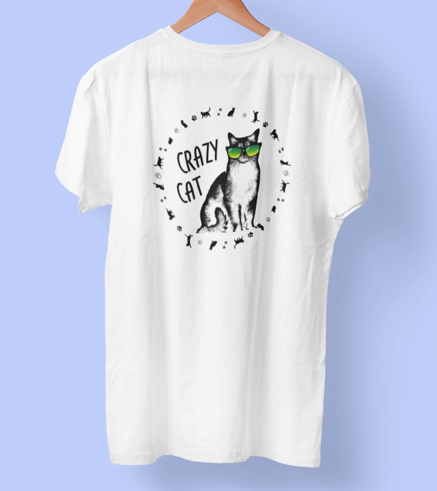 Crazy Cat - BACKPRINT OVERSIZE Organic Unisex (Premium)