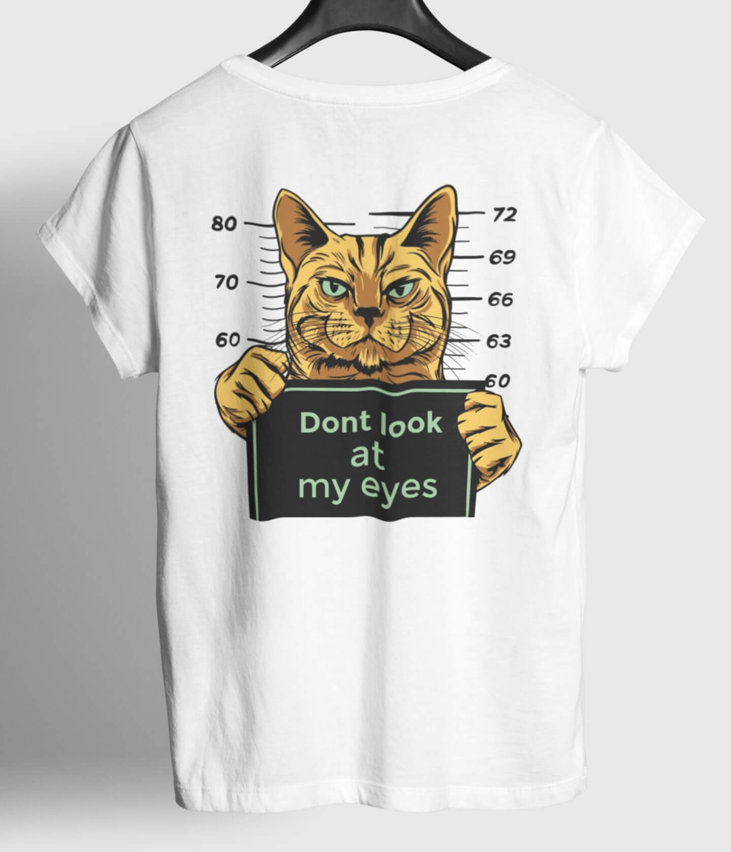 Dont look at my eyes - BACKPRINT Organic Unisex (Premium)