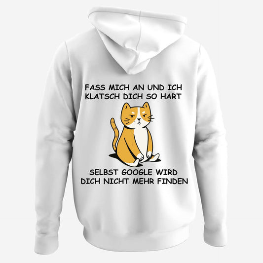 Google Katze - BACKPRINT Hoodie Unisex Organic (Premium)