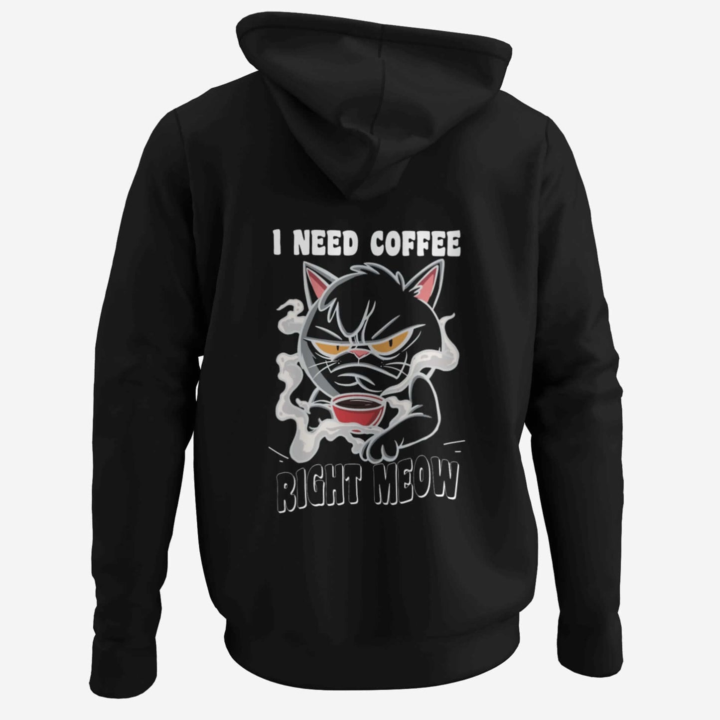 I Need Coffee - BACKPRINT Hoodie Unisex Organic (Premium)