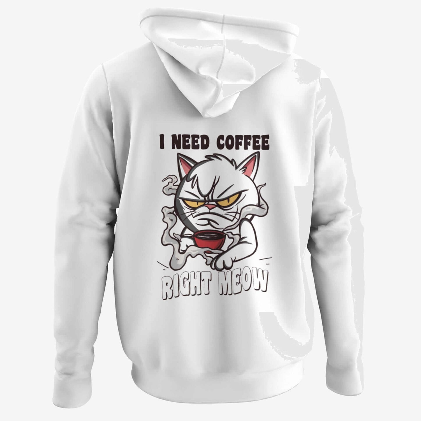 I Need Coffee - BACKPRINT Hoodie Unisex Organic (Premium)