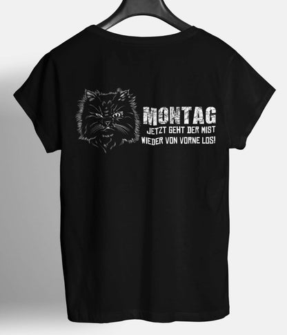 Montag von vorne - BACKPRINT Organic Unisex (Premium)